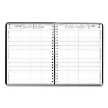 House of Doolittle™ Executive Series Four-person Group Practice Daily Appointment Book, 11 X 8.5, Black Hard Cover, 12-month (jan To Dec): 2022 freeshipping - TVN Wholesale